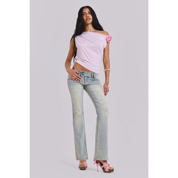 Jaded London Dare To Drape Top in Pink Flower 12 New Womens Blouse - Picture 15 of 15